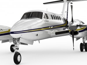 beechcraft king air 200 3D-Modell