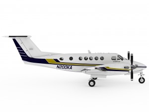 beechcraft king air 200 3D-Modell