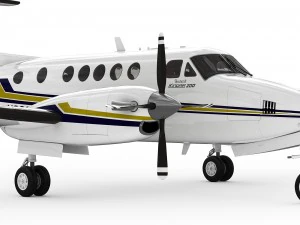 beechcraft king air 200 3D Модель