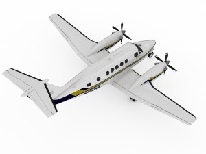 beechcraft king air 200 3D-Modell