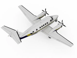 beechcraft king air 200 3D Модель
