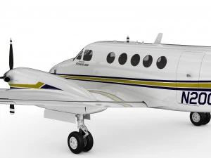 beechcraft king air 200 3D Модель