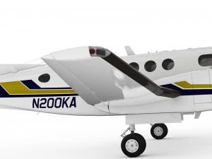 beechcraft king air 200 3D Модель
