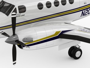 beechcraft king air 200 3D-Modell