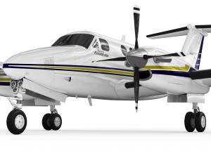 beechcraft king air 200 3D-Modell