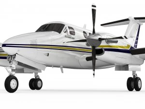 beechcraft king air 200 3D Модель