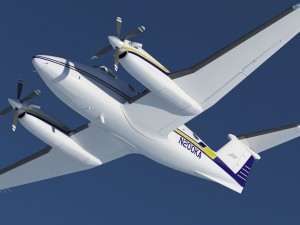 beechcraft king air 200 3D-Modell