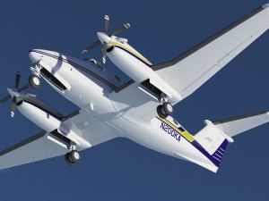beechcraft king air 200 3D-Modell