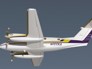 beechcraft king air 200 3D-Modell