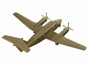 beechcraft king air 200 3D Модель
