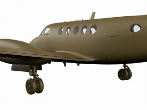 beechcraft king air 200 3D-Modell