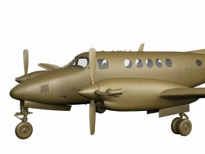 beechcraft king air 200 3D Модель