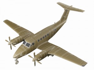 beechcraft king air 200 3D-Modell