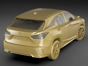 lexus rx 450h 2016 3D Model