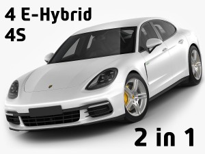 porsche panamera hybrid and 4s 3D Model