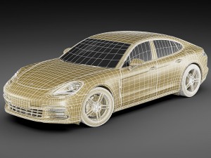 porsche panamera hybrid and 4s Modello 3D