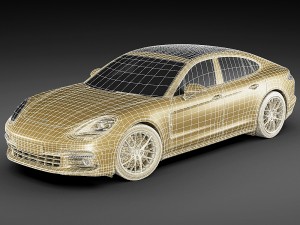 porsche panamera hybrid and 4s Modello 3D