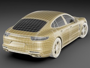 porsche panamera hybrid and 4s Modello 3D