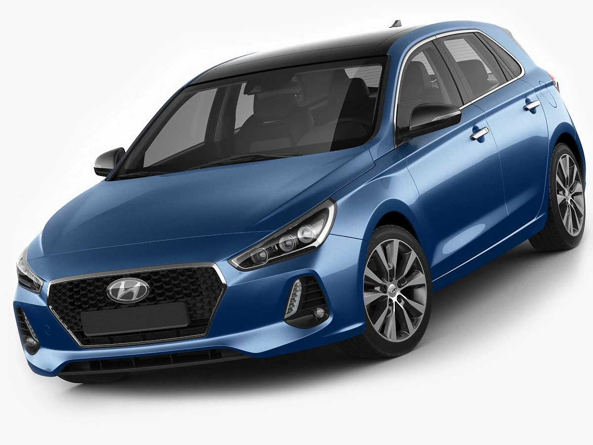 hyundai i30 2017 3D Model .c4d .max .obj .3ds .fbx .stl .blend 