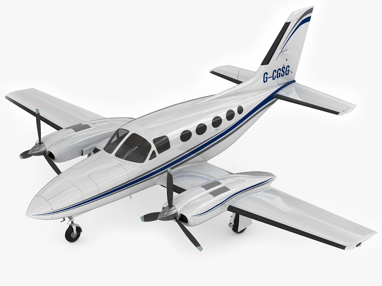 cessna 421 golden eagle 3D Model .c4d .max .obj .3ds .fbx .stl .blend 