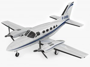 cessna 421 aquila reale Modello 3D