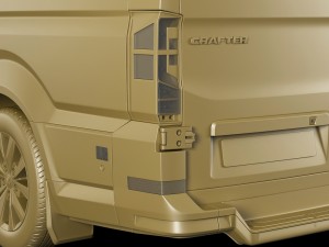 vw crafter ii 2017 l1h2 panel van 3D 모델