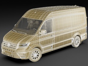 vw crafter ii 2017 l1h2 panel van 3D 모델