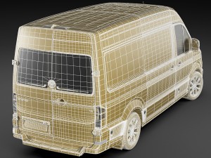 vw crafter ii 2017 l1h2 panel van 3D 모델
