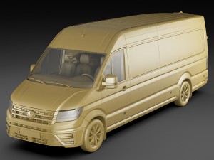 vw crafter ii 2017 l3h2 panel van 3D Model