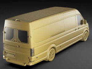 vw crafter ii 2017 l3h2 panel van 3D Model