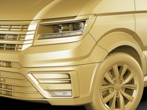 vw crafter ii 2017 l3h2 panel van 3D Model