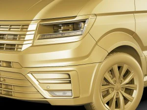 vw crafter ii 2017 l3h2 panel van 3D Model