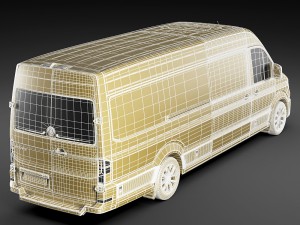 vw crafter ii 2017 l3h2 panel van 3D Model