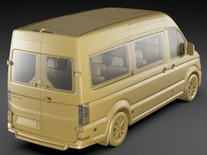 vw crafter ii 2017 l1h2 bus Model 3D