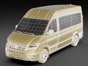 vw crafter ii 2017 l1h2 bus Model 3D