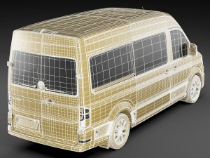 vw crafter ii 2017 l1h2 bus Model 3D