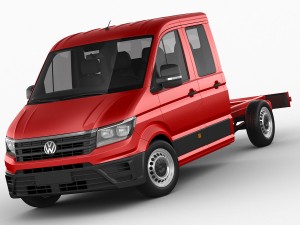vw crafter 2017 double cab pickup 3D मॉडल