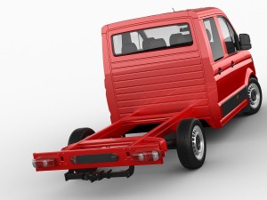 vw crafter 2017 double cab pickup 3D मॉडल