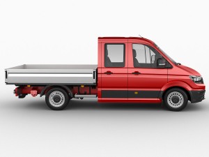 vw crafter 2017 double cab pickup 3D मॉडल