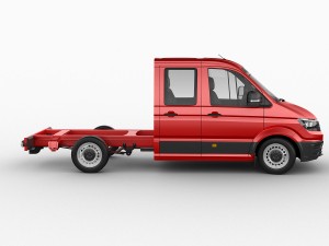 vw crafter 2017 double cab pickup 3D मॉडल
