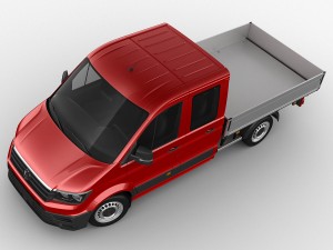 vw crafter 2017 double cab pickup 3D मॉडल