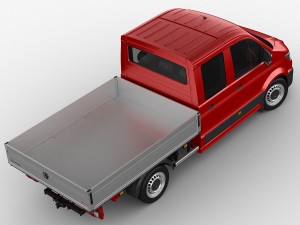 vw crafter 2017 double cab pickup 3D मॉडल