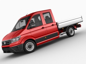 vw crafter 2017 double cab pickup 3D मॉडल