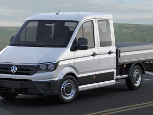 vw crafter 2017 double cab pickup 3D मॉडल