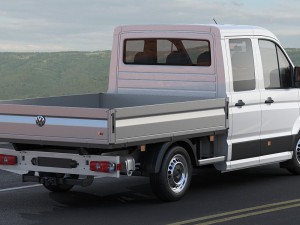 vw crafter 2017 double cab pickup 3D मॉडल