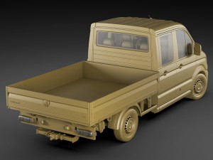 vw crafter 2017 double cab pickup 3D मॉडल