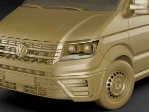 vw crafter 2017 double cab pickup 3D Model