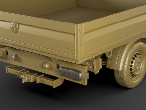 vw crafter 2017 double cab pickup 3D मॉडल