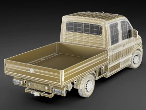 vw crafter 2017 double cab pickup 3D Model
