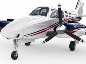 beechcraft baron g58 3D-Modell